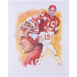 Joe Montana Signed LE Kansas City Chiefs 16x20 Print (JSA COA)