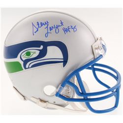 Steve Largent Signed Seattle Seahawks Throwback Mini Helmet Inscribed "HOF 95" (Schwartz COA)