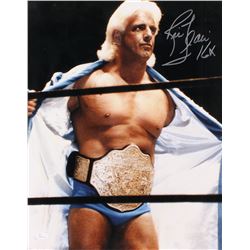 Ric Flair Signed WWE 16x20 Photo Inscribed "16x" (JSA COA)
