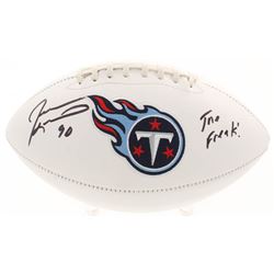 Jevon Kearse Signed Tennessee Titans Logo Football Inscribed "The Freak!" (Beckett COA)