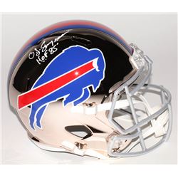 O.J. Simpson Signed Buffalo Bills Full-Size Chrome Speed Helmet Inscribed "H.O.F. 85" (JSA COA)