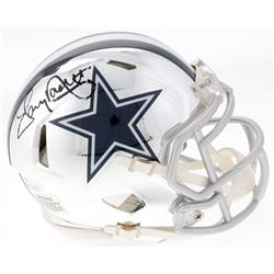 Tony Dorsett Signed Dallas Cowboys Mini Chrome Speed Helmet (JSA COA)