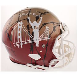 Joe Montana Signed San Francisco 49ers Full-Size Authentic On-Field Hydro-Dipped Speed Helmet (JSA C