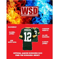 WSD Official Aaron Rodgers Box Football Jersey Mystery Box (Find the Rodgers Jersey!)