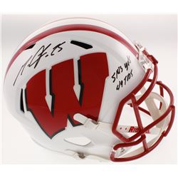 Melvin Gordon Signed Wisconsin Badgers Full-Size Speed Helmet Inscribed "5143 Yds"  "49 TDs" (Radtke