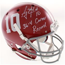 AJ McCarron Signed Alabama Crimson Tide Full-Size Helmet Inscribed "36-4 Career Record (Radtke COA)