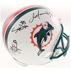 Dan Marino, Mark Clayton  Mark "Super" Duper Signed Miami Dolphins Full-Size Throwback Helmet (Radtk