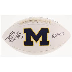 Rashan Gary Signed Michigan Wolverines Logo Football Inscribed "Go Blue" (Radtke COA)