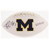 Image 1 : Rashan Gary Signed Michigan Wolverines Logo Football Inscribed "Go Blue" (Radtke COA)