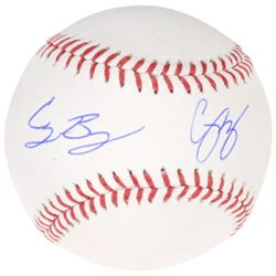 Corey Seager  Cody Bellinger Signed OML Baseball (Fanatics Hologram)