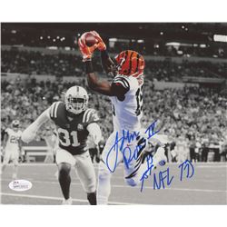 John Ross Signed Cincinnati Bengals 8x10 Photo Inscribed "1st NFL TD" (JSA COA)