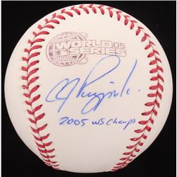 A. J. Pierzynski Signed 2005 World Series Baseball Inscribed "2005 WS Champs" (Schwartz Sports COA)