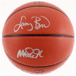 Larry Bird  Magic Johnson Signed NBA Game Ball Series Basketball (Beckett COA)
