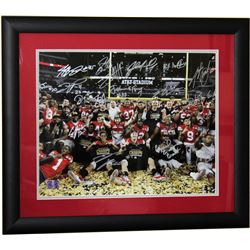 2014 Ohio State Buckeyes National Champions 20x25 Custom Framed Photo Display Team-Signed by (20) Wi