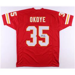 Christian Okoye Signed Jersey (JSA COA)