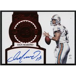 2017 Panini Flawless Retired Numbers Autographs Ruby #12 Dan Marino #2/5