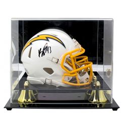 Keenan Allen Signed Los Angeles Chargers Mini Color Rush Speed Helmet With Acrylic Display Case (Bec