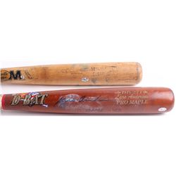 Lot of (2) Signed Game-Used Baseball Bats with Dustin Brown Signed Louisville Slugger Baseball Bat  