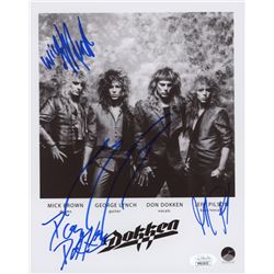 Dokken 8x10 Photo Signed by (4) With Don Dokken, "Wild" Mick Brown, George Lynch  Jeff Pilson (JSA C