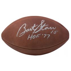 Bart Starr Signed Official NFL Game Ball Inscribed "HOF '77" (Beckett LOA)