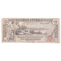 1896 $1 One Dollar U.S. Silver Certificate Red Seal Large Size Currency Bank Note