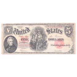 1907 $5 Five Dollars Legal Tender Large Bank Note