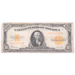 1922 $10 Ten Dollars U.S. Gold Certificate Large Size Bank Note
