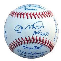 Joe Montana Signed LE "The Statball" OAL Baseball with Career Highlight Stat Inscriptions (JSA COA  