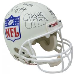 NFL Quarterback Greats Full-Size Authentic On-Field Helmet Signed By (13) Including Jim Kelly, Brett