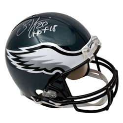 Brian Dawkins Signed Philadelphia Eagles Full-Size Authentic On-Field Helmet Inscribed "HOF '18" (JS