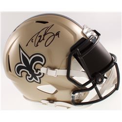 Drew Brees Signed New Orleans Saints Full-Size Speed Helmet with Black Visor (Beckett COA)