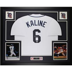 Al Kaline Signed 35x43 Custom Framed Jersey (JSA COA)