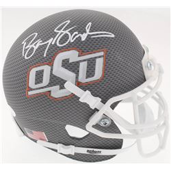 Barry Sanders Signed Oklahoma State Cowboys Mini Helmet (JSA COA)
