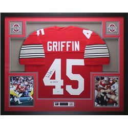 Archie Griffin Signed 35x43 Custom Framed Jersey Inscribed "H.T. 1974/75" (PSA COA)