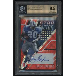 2017 Panini Unparalleled Star Factor Autographs Red #16 Barry Sanders #4/25 (BGS 9.5)