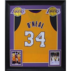 Shaquille O'Neal Signed 32x37 Custom Framed Jersey Display (Beckett COA)