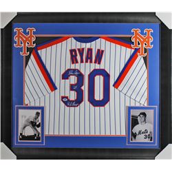 Nolan Ryan Signed 32x37 Custom Framed Jersey Display Inscribed "'69 W.S. Champs" (PSA COA)