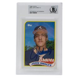 John Smoltz Signed 1989 Topps #382 RC (BGS Encapsulated)