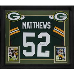 Clay Matthews Signed 32x37 Custom Framed Jersey Display (Beckett COA)