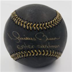 Mariano Rivera Signed OML Black Leather Baseball Inscribed "Enter Sandman" (Steiner Hologram)