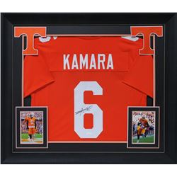 Alvin Kamara Signed 32x37 Custom Framed Jersey Display (JSA COA)