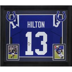 T. Y. Hilton Signed 32x37 Custom Framed Jersey Display (JSA COA)