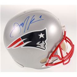 Julian Edelman Signed New England Patriots Full-Size Helmet (Beckett COA)