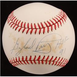 Gaylord Perry Signed ONL Baseball Inscribed "HOF 91" (Beckett COA)