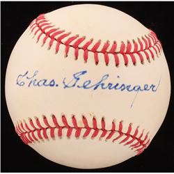 Charlie Gehringer Signed ONL Baseball (Beckett COA)