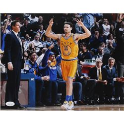 Klay Thompson Signed Golden State Warriors 11x14 Photo (JSA COA)
