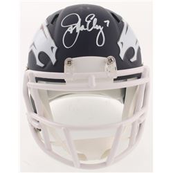 John Elway Signed Denver Broncos AMP Alternate Speed Mini Helmet (Beckett COA)