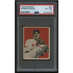 1949 Bowman #33 Warren Spahn (PSA 6)