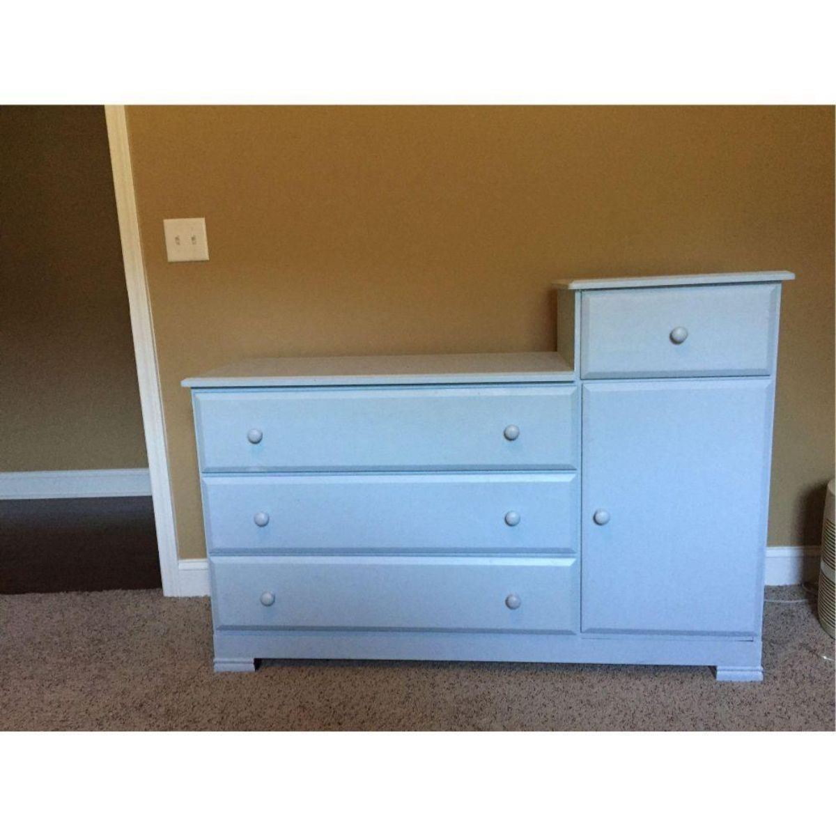 Kids Dresser With Toy Side Cupboard 37 5 H 52 5 W 18 D