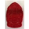 Image 2 : Natural Red Resting Buddha Carved Cinnabar Medallion